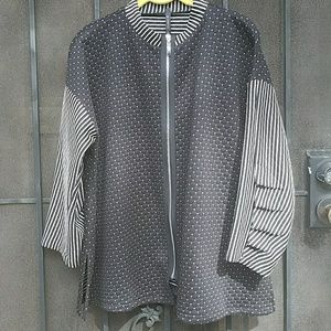 Black and white casual jacket